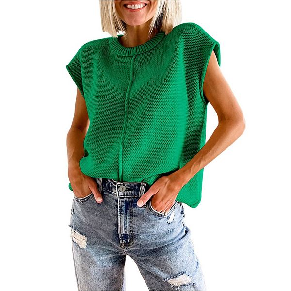 Женский свитер-жилет с круглым вырезом, без рукавов, легкий пуловер Yesfashion, Crystal Green
Женский свитер-жилет с круглым вырезом, без рукавов, легкий пуловер Yesfashion, Crystal Green