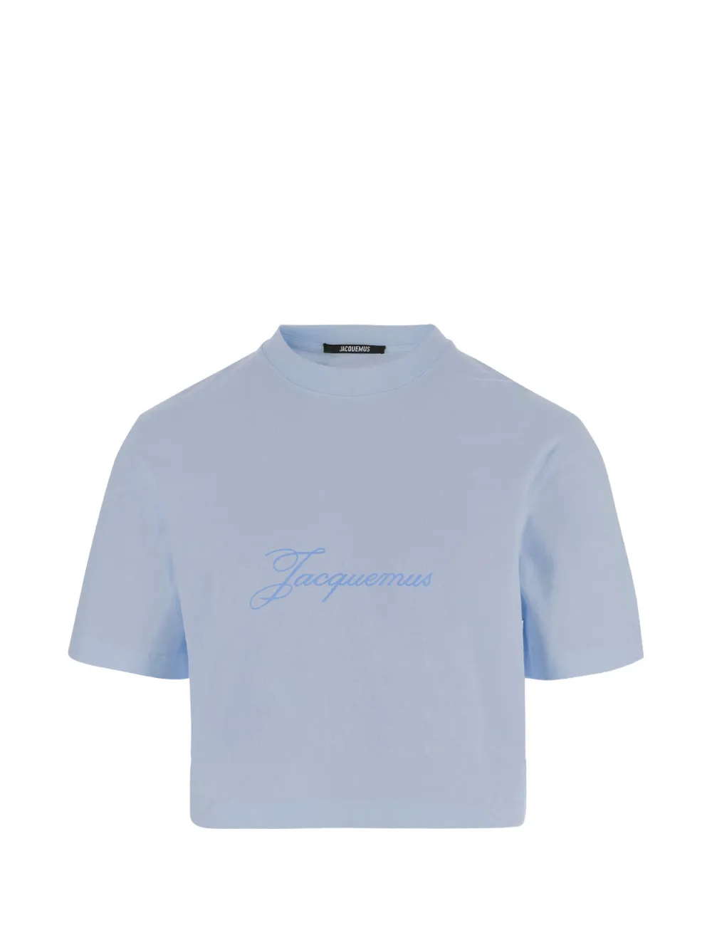 Укороченная футболка с вышитым логотипом Jacquemus, синий
Укороченная футболка с вышитым логотипом Jacquemus, синий