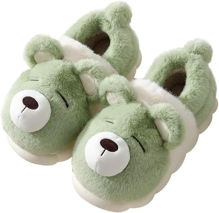 Домашние тапочки Zonkacen для женщин и мужчин с милым мультяшным медвежонком, для зимы, для ходьбы по дому и спальне, зеленый
Домашние тапочки Zonkacen для женщин и мужчин с милым мультяшным медвежонком, для зимы, для ходьбы по дому и спальне, зеленый