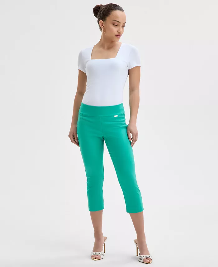 Укороченные брюки-капри с эффектом контроля живота на резинке I.N.C. International Concepts, зеленый
Укороченные брюки-капри с эффектом контроля живота на резинке I.N.C. International Concepts, зеленый