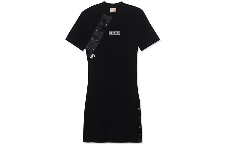 Платье Badfive с короткими рукавами женское черное Lining
Платье Badfive с короткими рукавами женское черное Lining