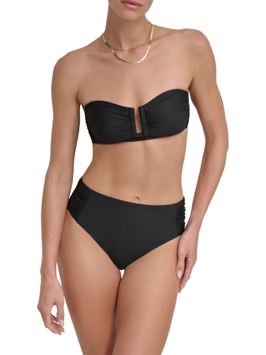 Комплект бикини из двух частей с рюшами DKNY, черный
Комплект бикини из двух частей с рюшами DKNY, черный