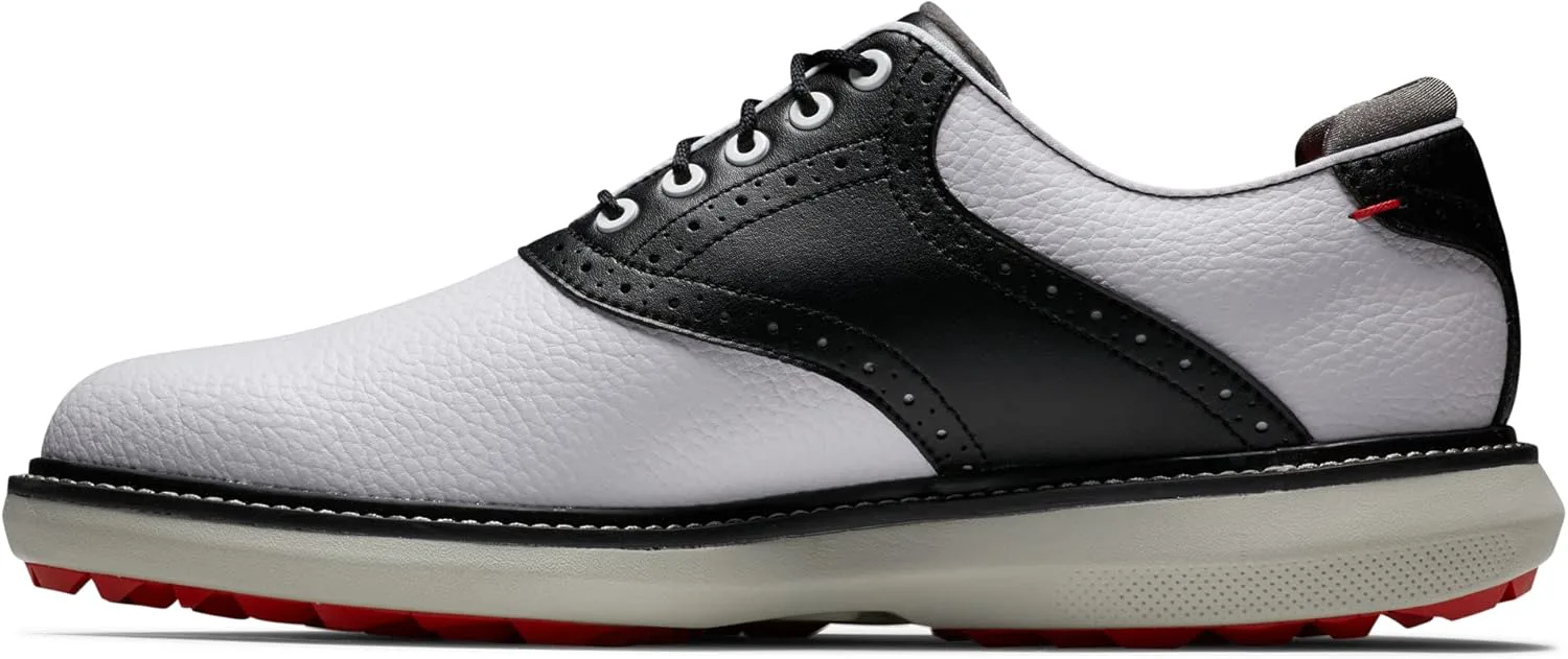 Мужские гольф-кроссовки FootJoy Traditions без шипов, модель прошлого сезона, белый/черный
Мужские гольф-кроссовки FootJoy Traditions без шипов, модель прошлого сезона, белый/черный