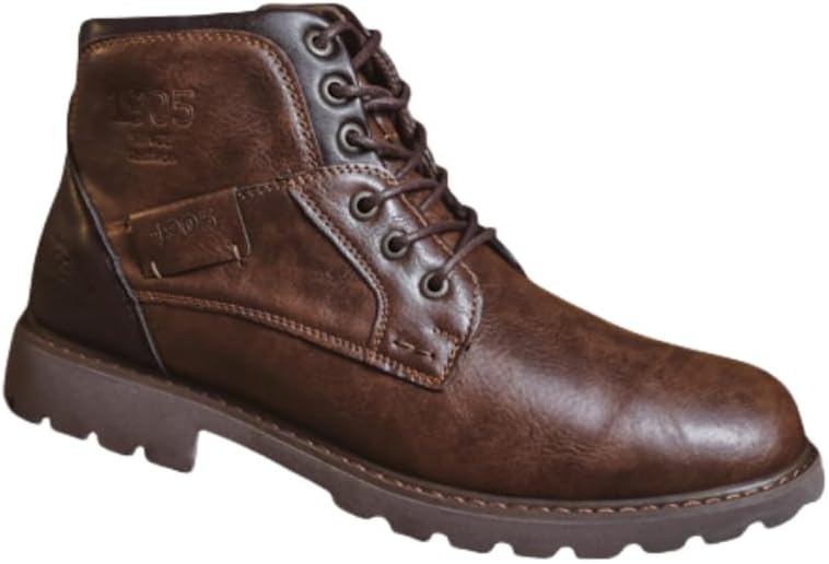 Мужские большие ботинки до щиколотки - винтажные британские кожаные ботинки с утепленной термоподкладкой для зимы и повседневной носки Hoalox, коричневый
Мужские большие ботинки до щиколотки - винтажные британские кожаные ботинки с утепленной термоподкладкой для зимы и повседневной носки Hoalox, коричневый