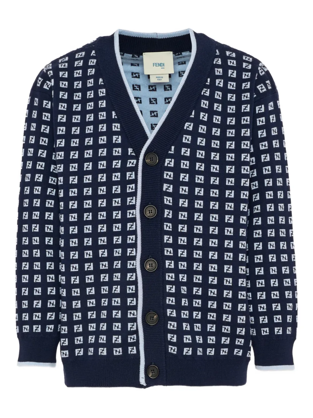 Кардиган с мотивом FF Fendi Kids, синий
Кардиган с мотивом FF Fendi Kids, синий