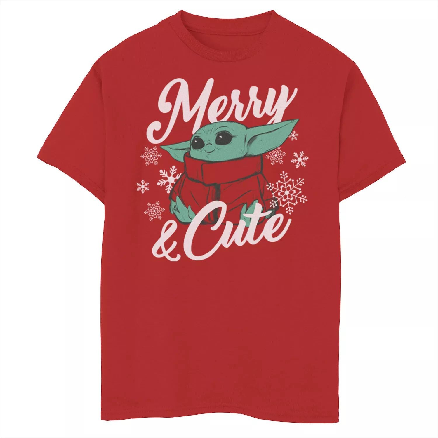 Футболка с веселым и милым рисунком для мальчиков 8–20 лет, «Звездные войны, Мандалорское Рождество, ребенок» Star Wars