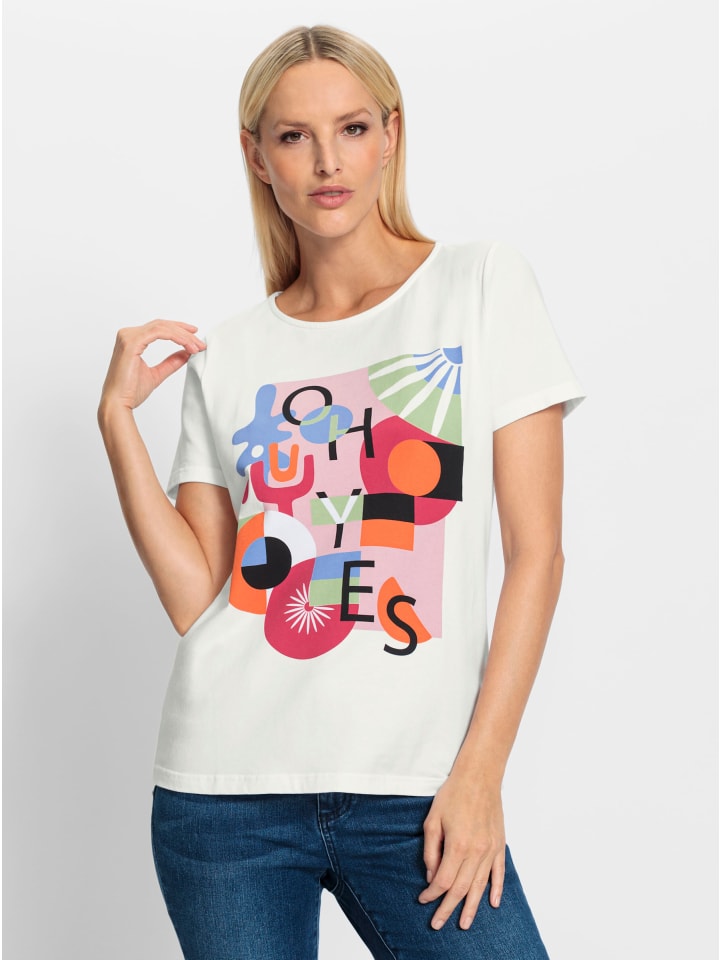 Белая рубашка с круглым вырезом Heine
Белая рубашка с круглым вырезом Heine