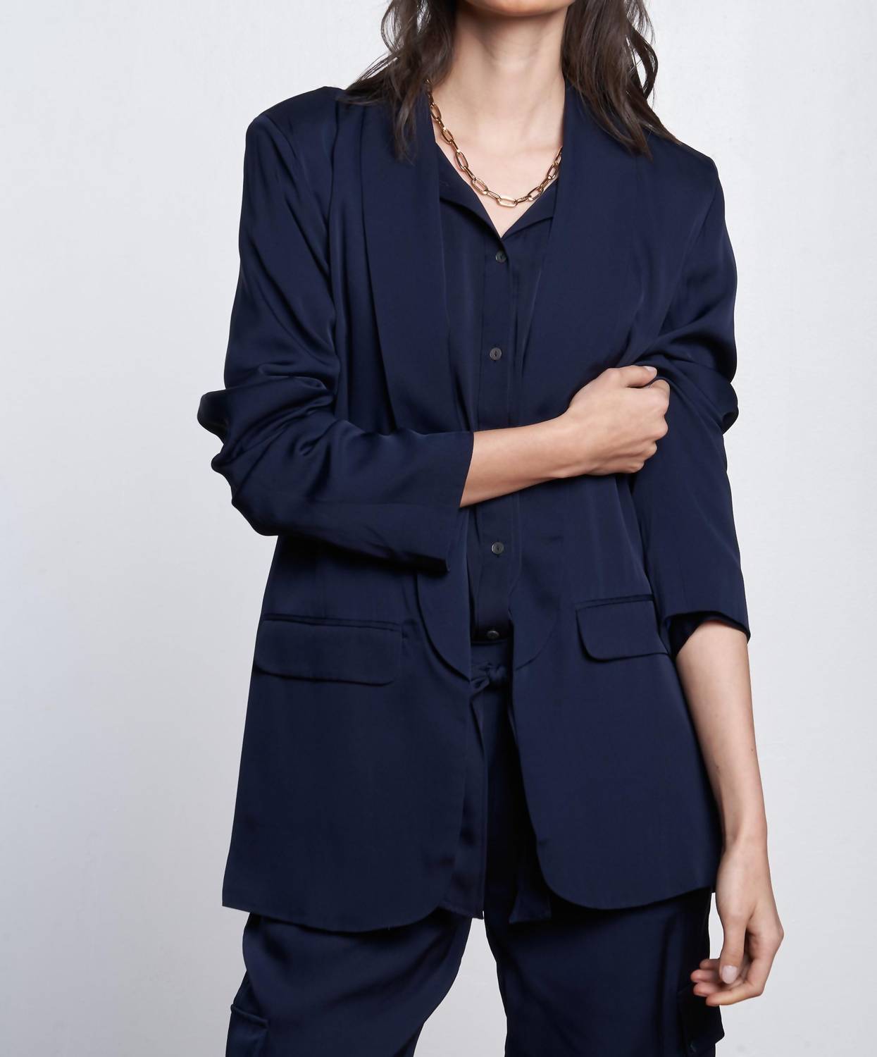 Блейзер в темно-синем цвете Nouvelle / Silk95five
Блейзер в темно-синем цвете Nouvelle / Silk95five