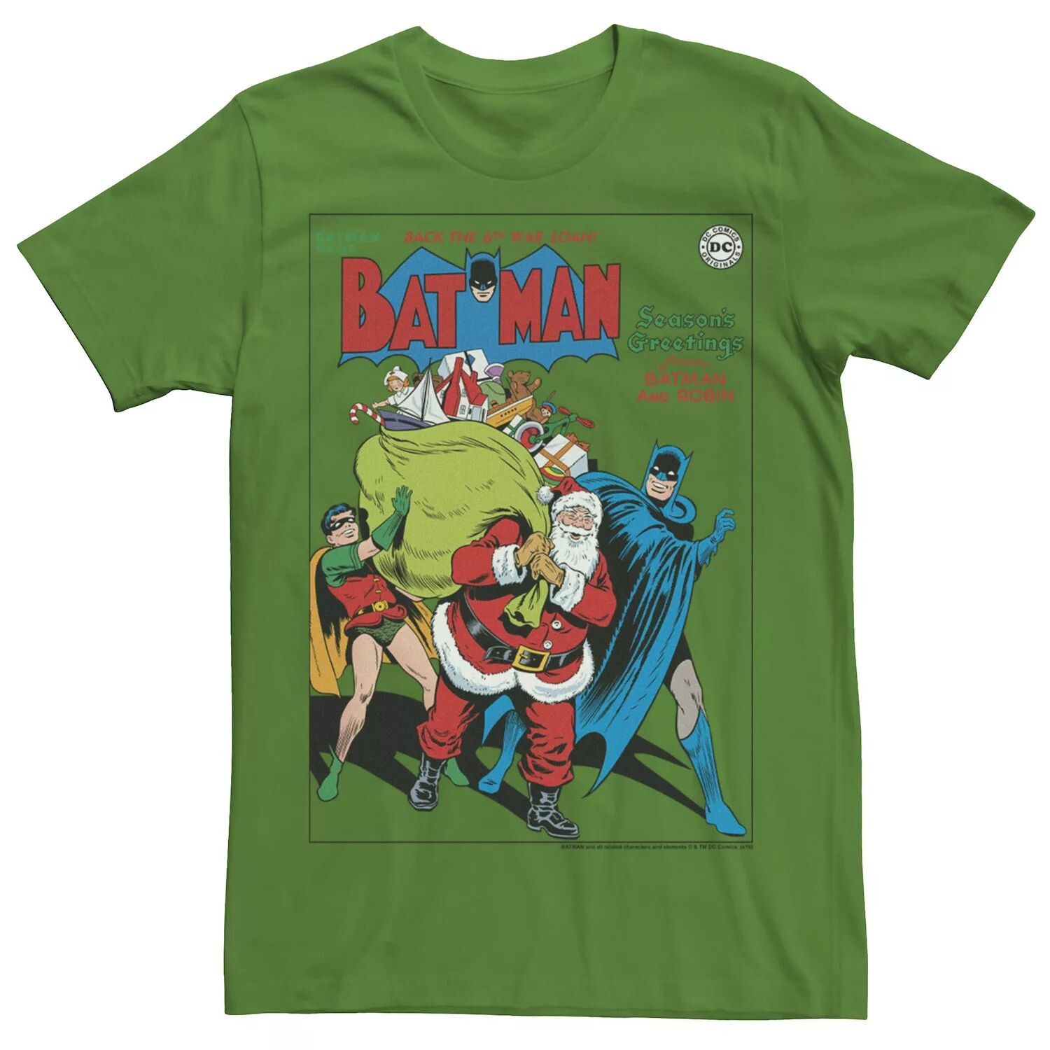 Мужская рождественская футболка с поздравлением от Бэтмена и Робина Seasons DC Comics
Мужская рождественская футболка с поздравлением от Бэтмена и Робина Seasons DC Comics