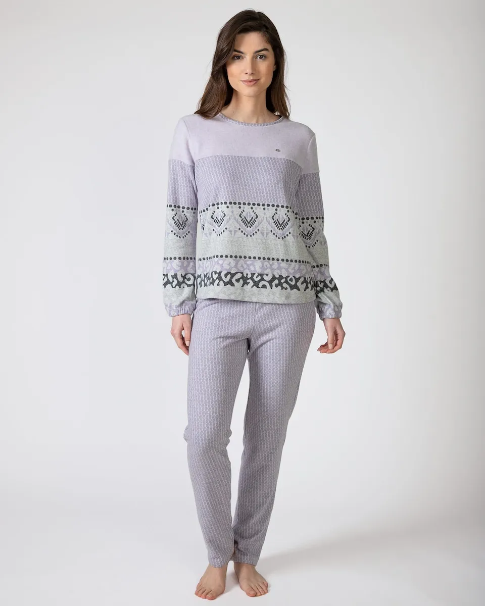 Женская длинная пижама из жаккардовой ткани Massana, сиреневый
Женская длинная пижама из жаккардовой ткани Massana, сиреневый