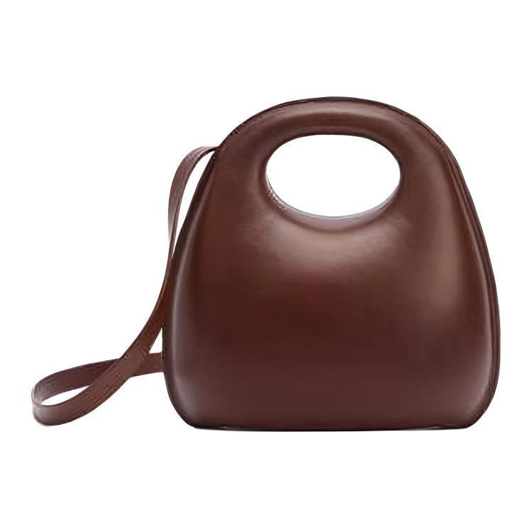 Lemaire Кожаная яичная сумка через плечо на одно плечо дамская сумка среднего размера тёмный кофе