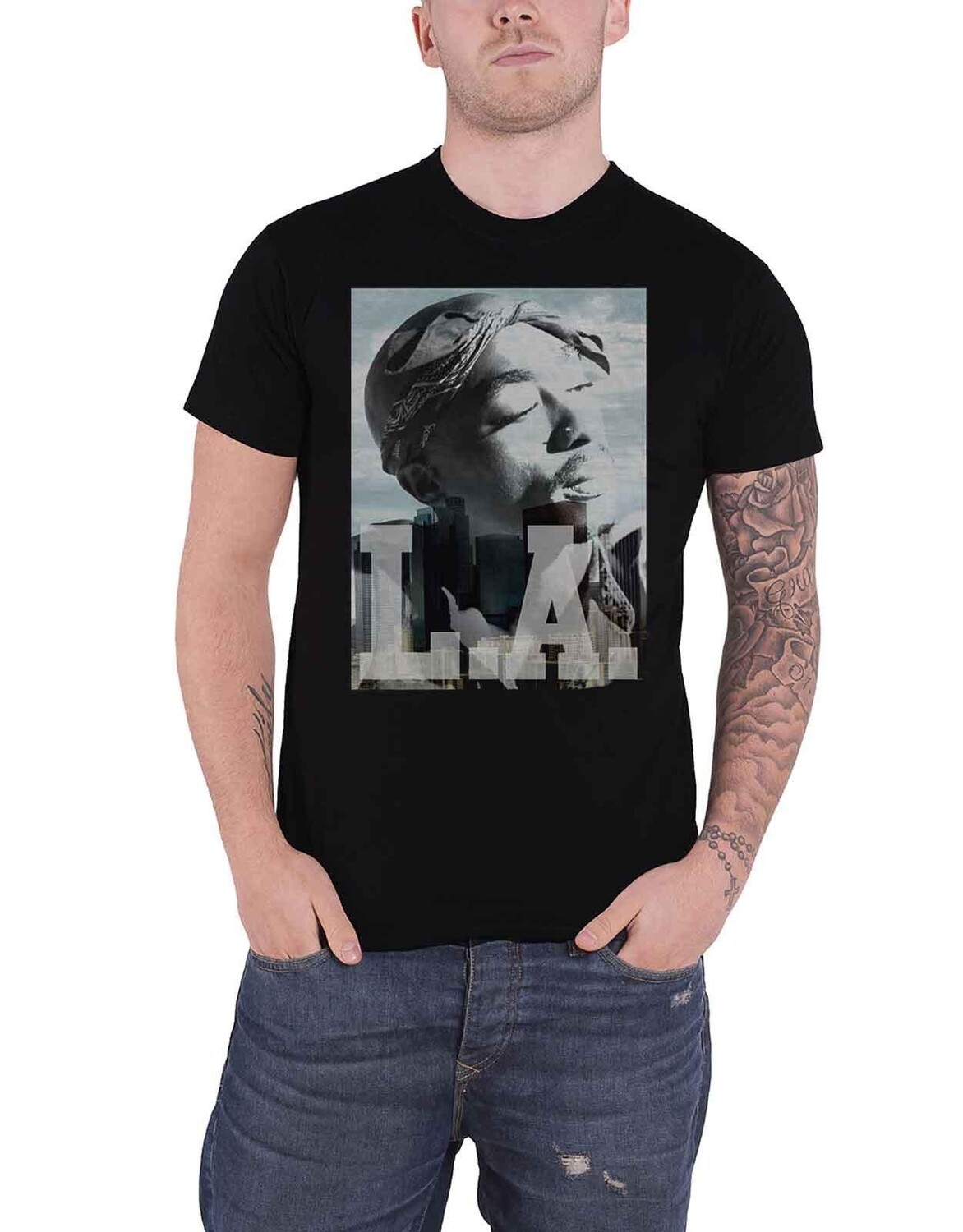 Футболка с портретом LA Skyline Tupac, черный
Футболка с портретом LA Skyline Tupac, черный