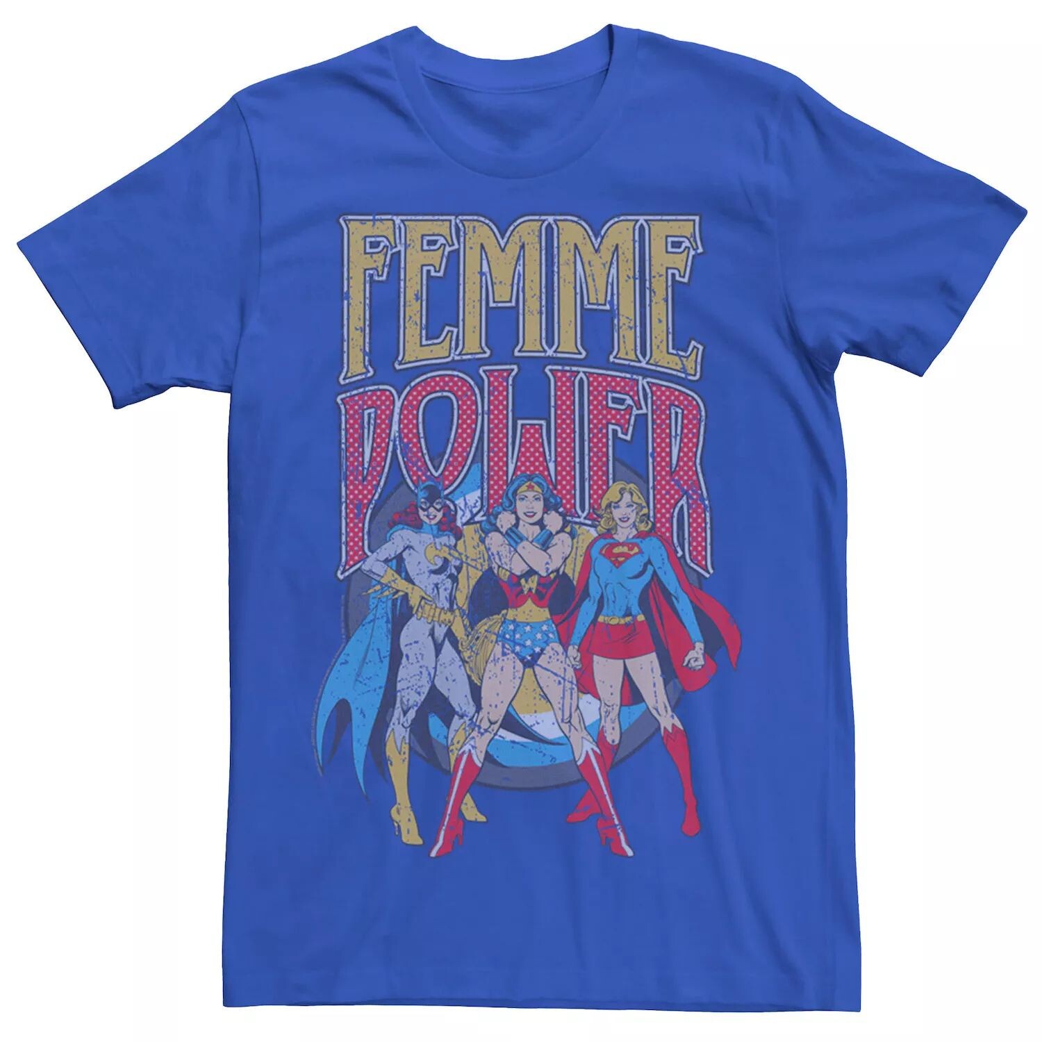 Мужская винтажная футболка Femme Power League с изображением Лиги справедливости DC Comics Licensed Character
Мужская винтажная футболка Femme Power League с изображением Лиги справедливости DC Comics Licensed Character