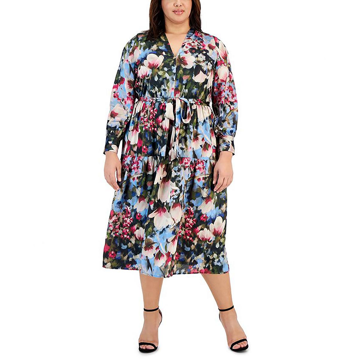 Плюс Женское Атласное Платье Миди С Цветочным Принтом Anne Klein, цвет black amaranth multi
Плюс Женское Атласное Платье Миди С Цветочным Принтом Anne Klein, цвет black amaranth multi