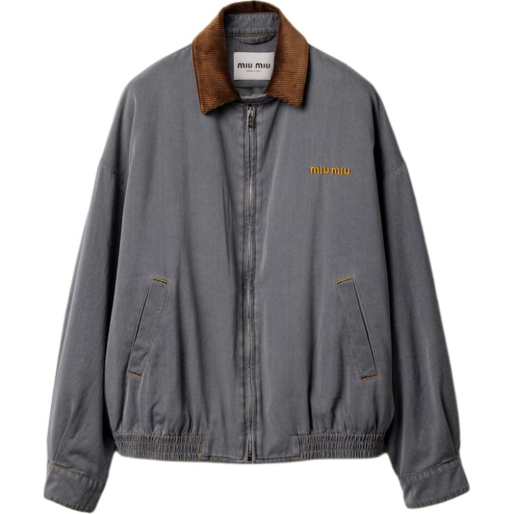 MIU MIU Бомбер с бархатной отделкой, Gray
MIU MIU Бомбер с бархатной отделкой, Gray