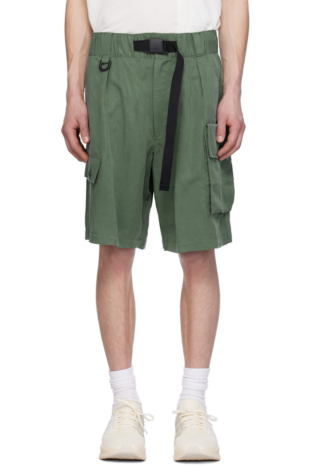 Твиловые шорты карго Y-3, зеленый 
Твиловые шорты карго Y-3, зеленый