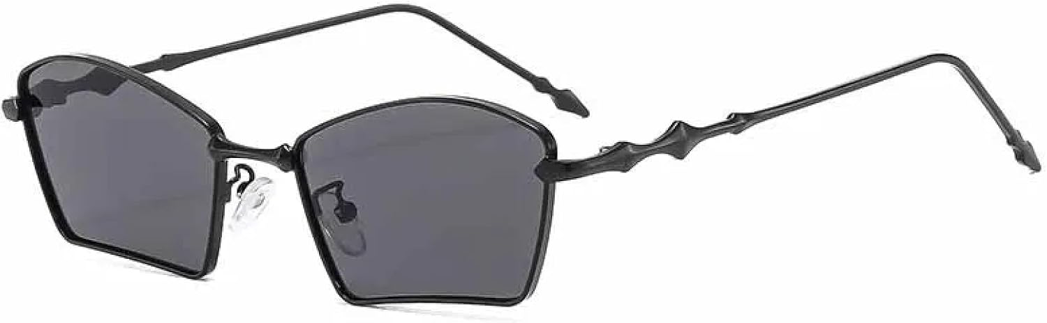 Ретро-солнцезащитные очки неправильной формы, высококачественные, для женщин и мужчин, модные, в металлической оправе, в стиле панк, для путешествий, с защитой от УФ-излучения UV400 TKKTLLT, Black Gray
Ретро-солнцезащитные очки неправильной формы, высококачественные, для женщин и мужчин, модные, в металлической оправе, в стиле панк, для путешествий, с защитой от УФ-излучения UV400 TKKTLLT, Black Gray