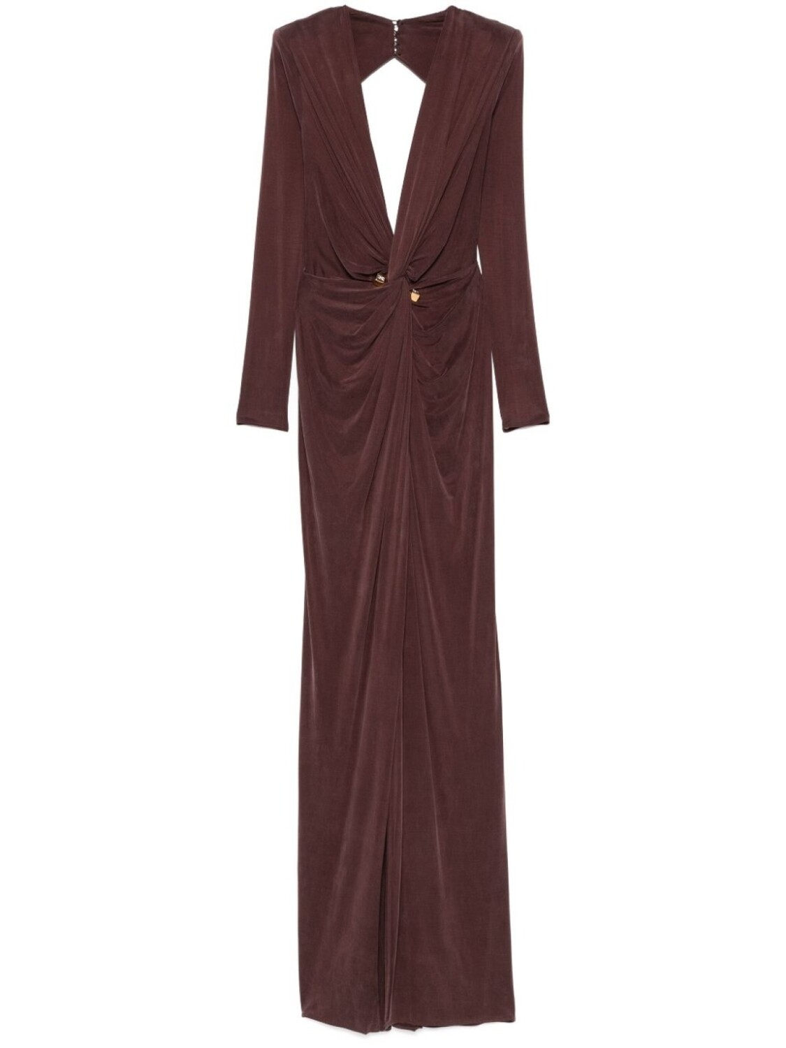 Elisabetta Franchi платье из джерси с металлическим декором, коричневый
Elisabetta Franchi платье из джерси с металлическим декором, коричневый