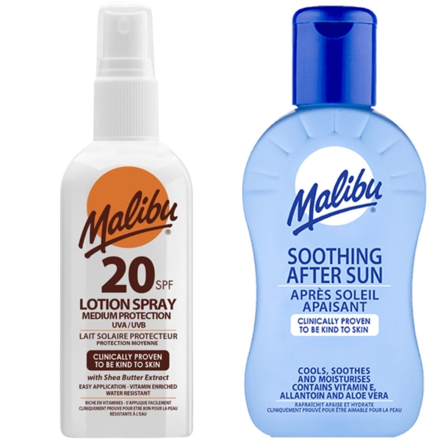 Водостойкий спрей Malibu SPF20 100 мл + Бальзам после загара 100 мл
Водостойкий спрей Malibu SPF20 100 мл + Бальзам после загара 100 мл