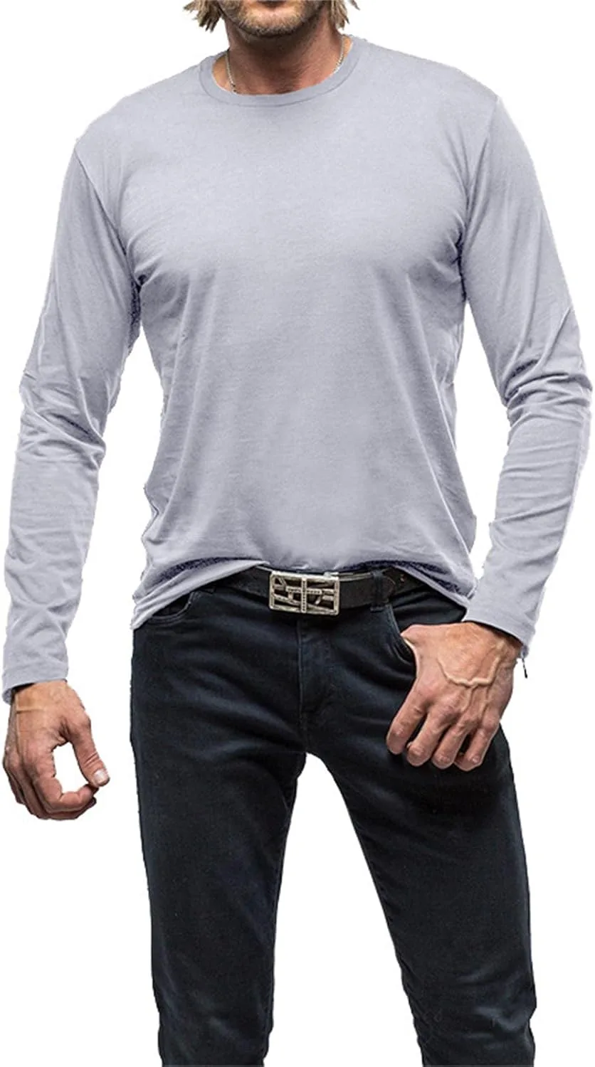 Мужская футболка с длинным рукавом и круглым вырезом, хлопок, приталенная evzosrz
Мужская футболка с длинным рукавом и круглым вырезом, хлопок, приталенная evzosrz