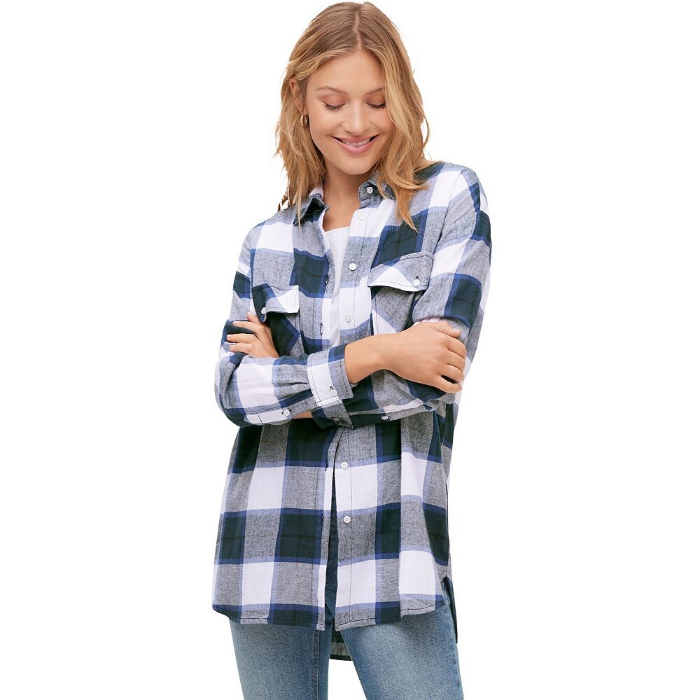 Женская фланелевая туника Ellos больших размеров в клетку на пуговицах спереди, цвет Navy White Plaid
Женская фланелевая туника Ellos больших размеров в клетку на пуговицах спереди, цвет Navy White Plaid