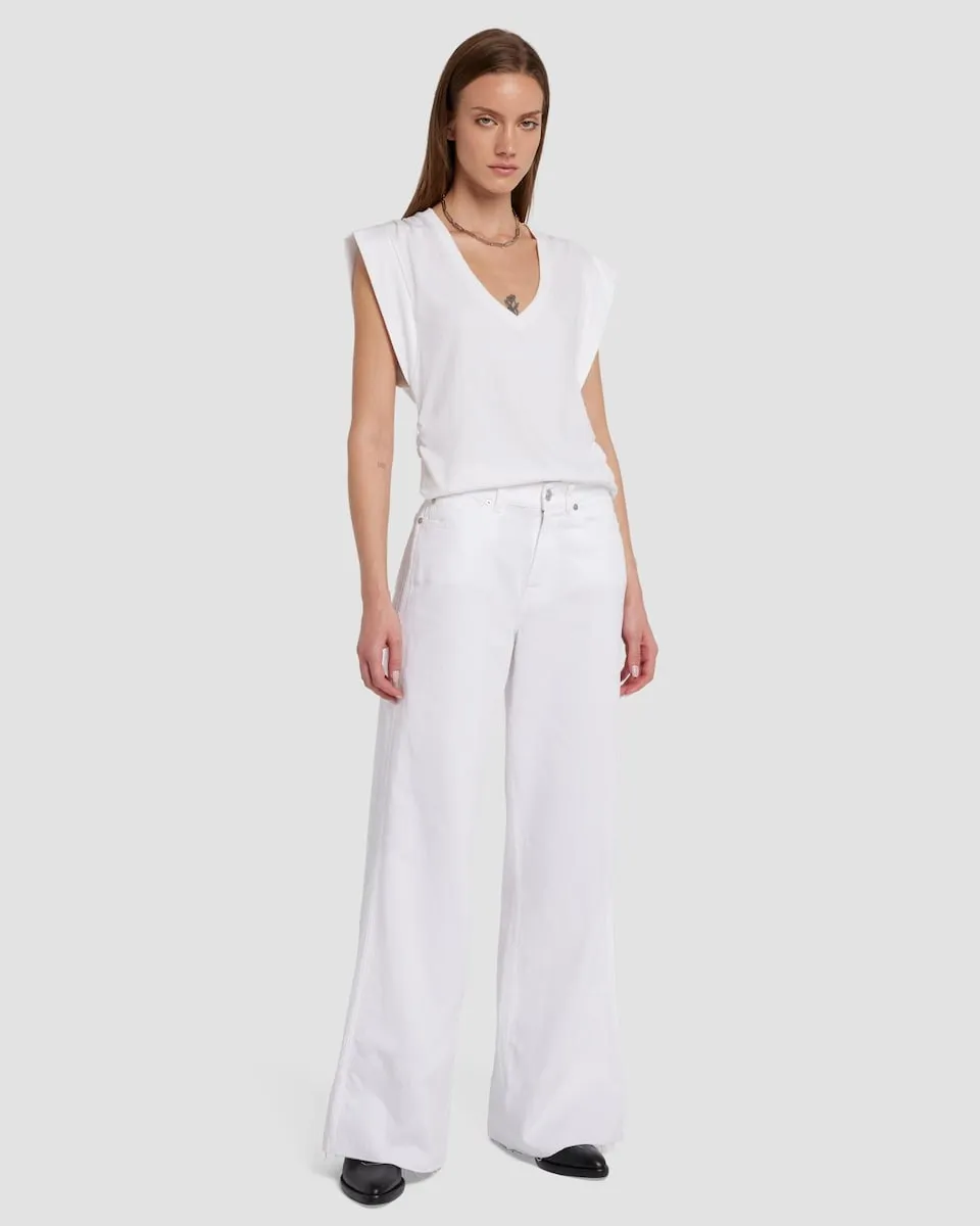 Женские расклешенные джинсы Lotta с высокой талией 7 For all mankind, белый
Женские расклешенные джинсы Lotta с высокой талией 7 For all mankind, белый