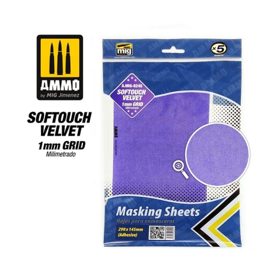 Маскирующие листы Softtouch Velvet с сеткой 1 мм, Assorted Painting Accessories (AMMO)
Маскирующие листы Softtouch Velvet с сеткой 1 мм, Assorted Painting Accessories (AMMO)