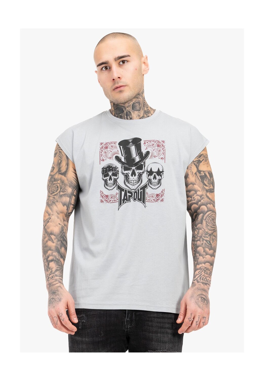 Мужская футболка без рукавов стандартного кроя SKULL TANK TAPOUT, цвет Grey/black/red
Мужская футболка без рукавов стандартного кроя SKULL TANK TAPOUT, цвет Grey/black/red