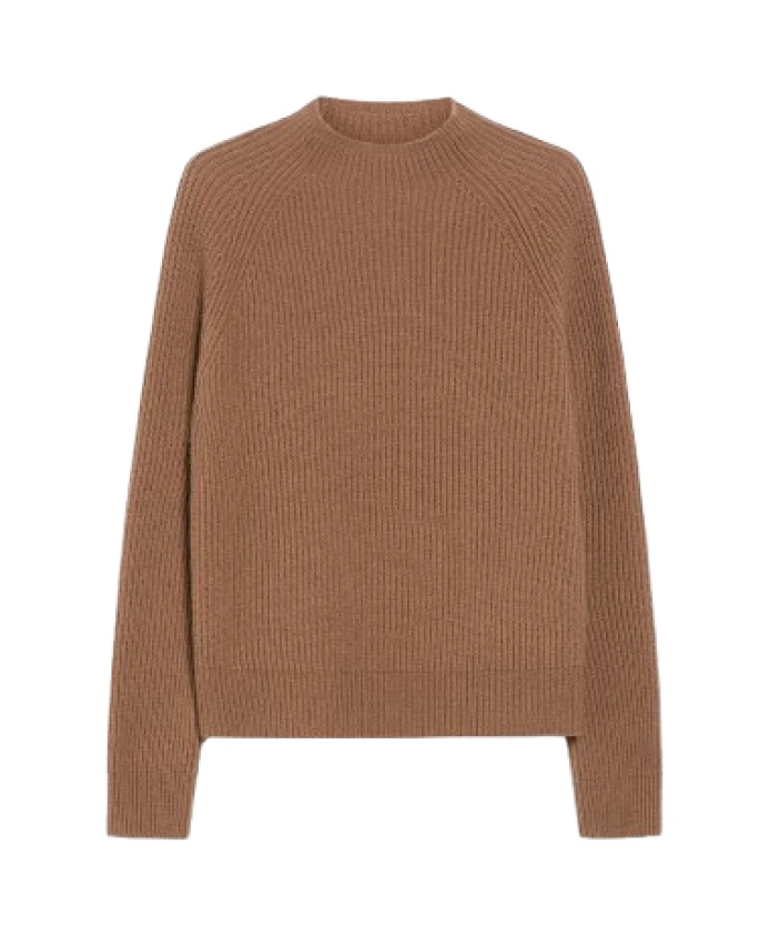 Свитер из шерсти и кашемира верблюжьего цвета с английской ребристой отделкой. Max Mara, коричневый
Свитер из шерсти и кашемира верблюжьего цвета с английской ребристой отделкой. Max Mara, коричневый