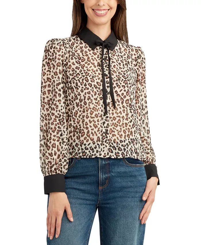 Женская блузка с длинным рукавом и завязками спереди в анималистичном принте BCX, мультиколор
Женская блузка с длинным рукавом и завязками спереди в анималистичном принте BCX, мультиколор