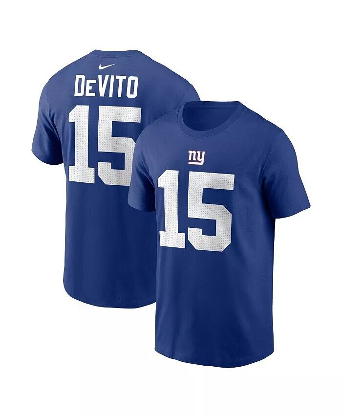 Мужская футболка Tommy DeVito Royal New York Giants с именем и номером Nike
Мужская футболка Tommy DeVito Royal New York Giants с именем и номером Nike