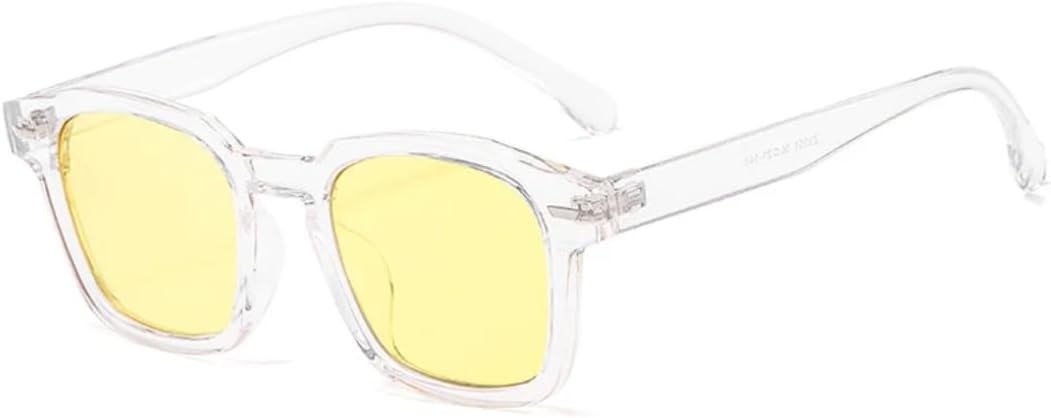 Классические заклепки украшают маленькие квадратные солнцезащитные очки в винтажном стиле для женщин и мужчин, для активного отдыха на природе, рыбалки и использования с защитой от УФ-излучения UV400 TVTBBVV, Clear Yellow
Классические заклепки украшают маленькие квадратные солнцезащитные очки в винтажном стиле для женщин и мужчин, для активного отдыха на природе, рыбалки и использования с защитой от УФ-излучения UV400 TVTBBVV, Clear Yellow