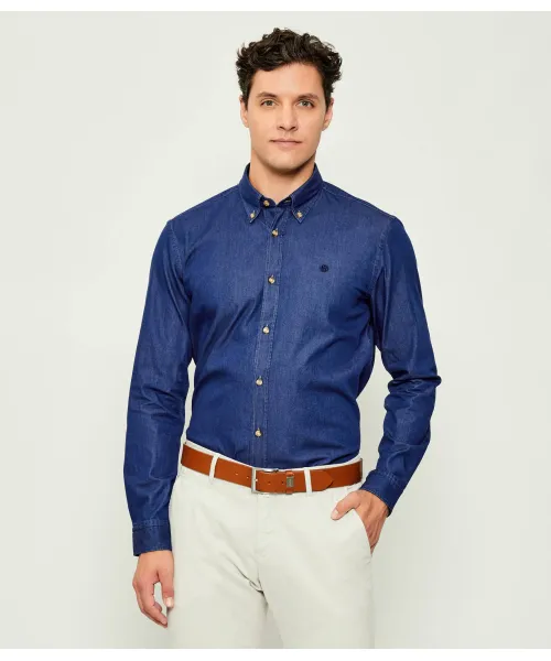 Джинсовая рубашка h-roan-bd-e-c1-253 Slim fit Boss, синий 
Джинсовая рубашка h-roan-bd-e-c1-253 Slim fit Boss, синий