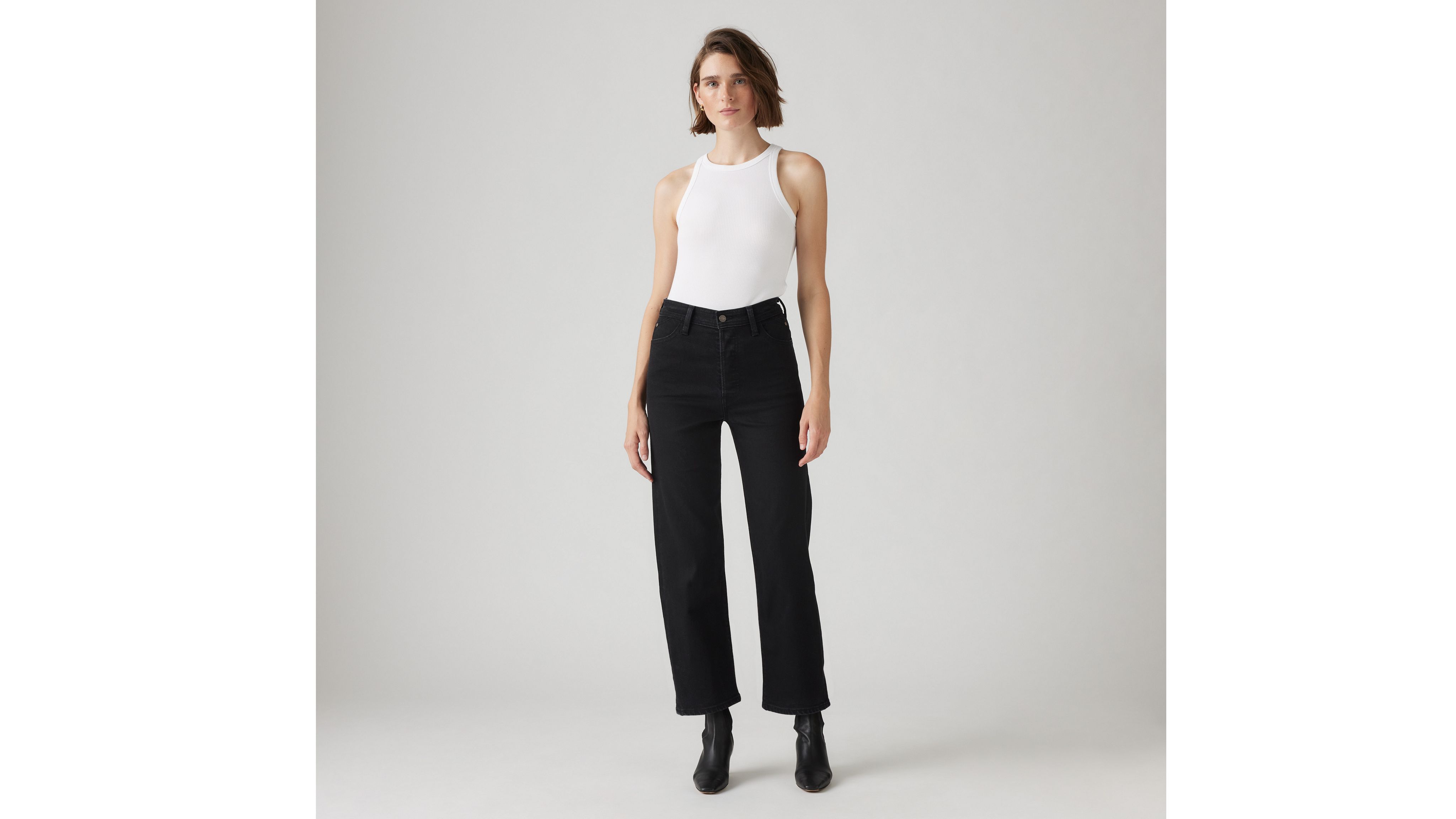 Джинсы женские прямые до щиколотки с заклепками Ribcage Levi's, цвет Flash Black - Black
Джинсы женские прямые до щиколотки с заклепками Ribcage Levi's, цвет Flash Black - Black