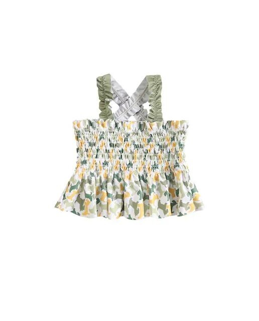 Блуза топа с принтом для девочки и перекрещенными бретелями Dadati, зеленый
Блуза топа с принтом для девочки и перекрещенными бретелями Dadati, зеленый