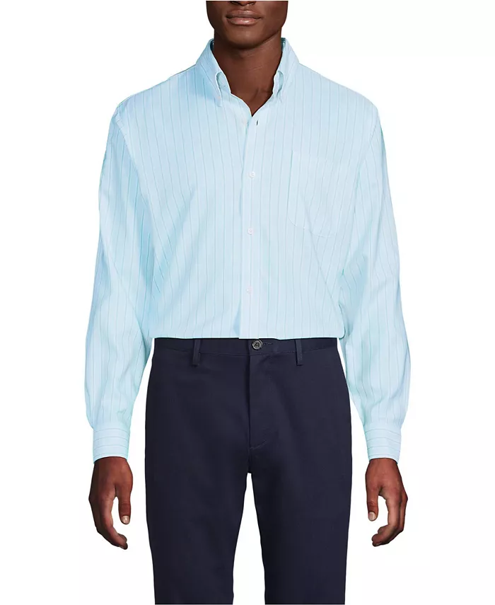 Мужская рубашка-рубашка Supima Oxford с узором No Iron Lands' End, синий
Мужская рубашка-рубашка Supima Oxford с узором No Iron Lands' End, синий