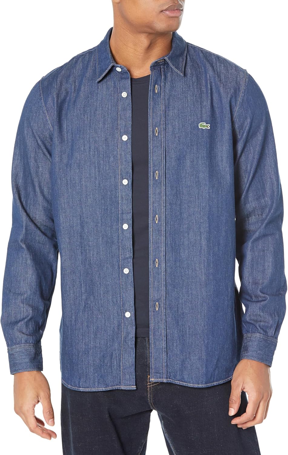 Lacoste мужская однотонная джинсовая рубашка, Rinse
Lacoste мужская однотонная джинсовая рубашка, Rinse