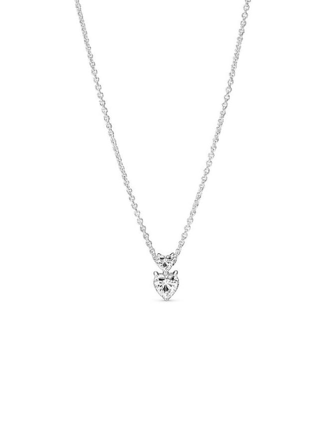 Ожерелье Pandora Double Heart Pendant Sparkling Collier Necklace, стерлинговое серебро
Ожерелье Pandora Double Heart Pendant Sparkling Collier Necklace, стерлинговое серебро
