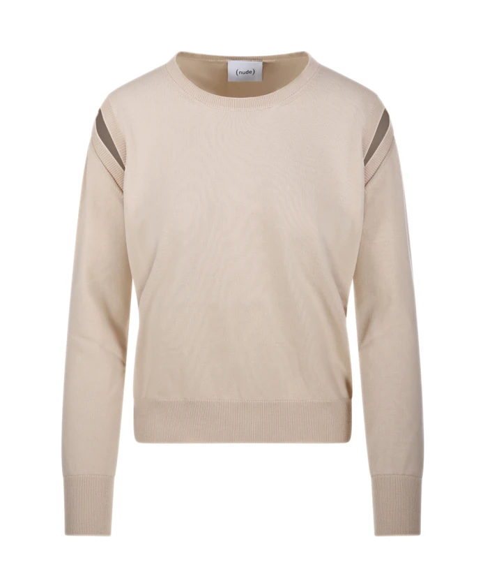 Полосатый свитер с круглым вырезом Nude, бежевый
Полосатый свитер с круглым вырезом Nude, бежевый