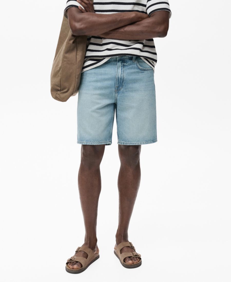 Мужские джинсовые шорты прямого кроя, длина 9 дюймов MANGO, Medium Blue
Мужские джинсовые шорты прямого кроя, длина 9 дюймов MANGO, Medium Blue
