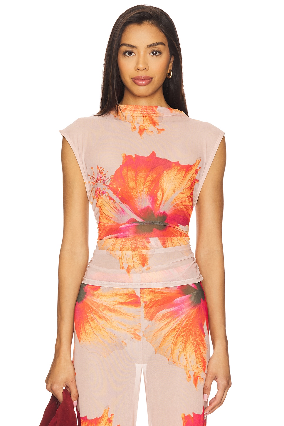 Топ с сеткой и имитацией воротника-гольф Good American, mauve tropical hibiscus001
Топ с сеткой и имитацией воротника-гольф Good American, mauve tropical hibiscus001