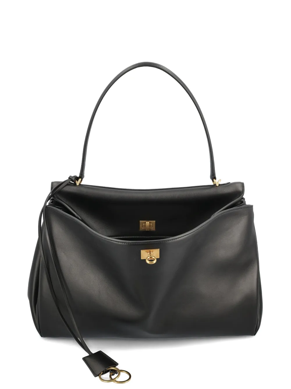 Большая кожаная сумка-тоут Rodeo Balenciaga, черный
Большая кожаная сумка-тоут Rodeo Balenciaga, черный