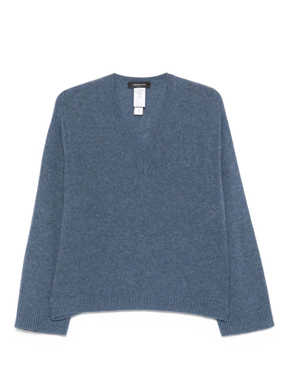 Кашемировый свитер с V-образным вырезом Fabiana Filippi, синий
Кашемировый свитер с V-образным вырезом Fabiana Filippi, синий