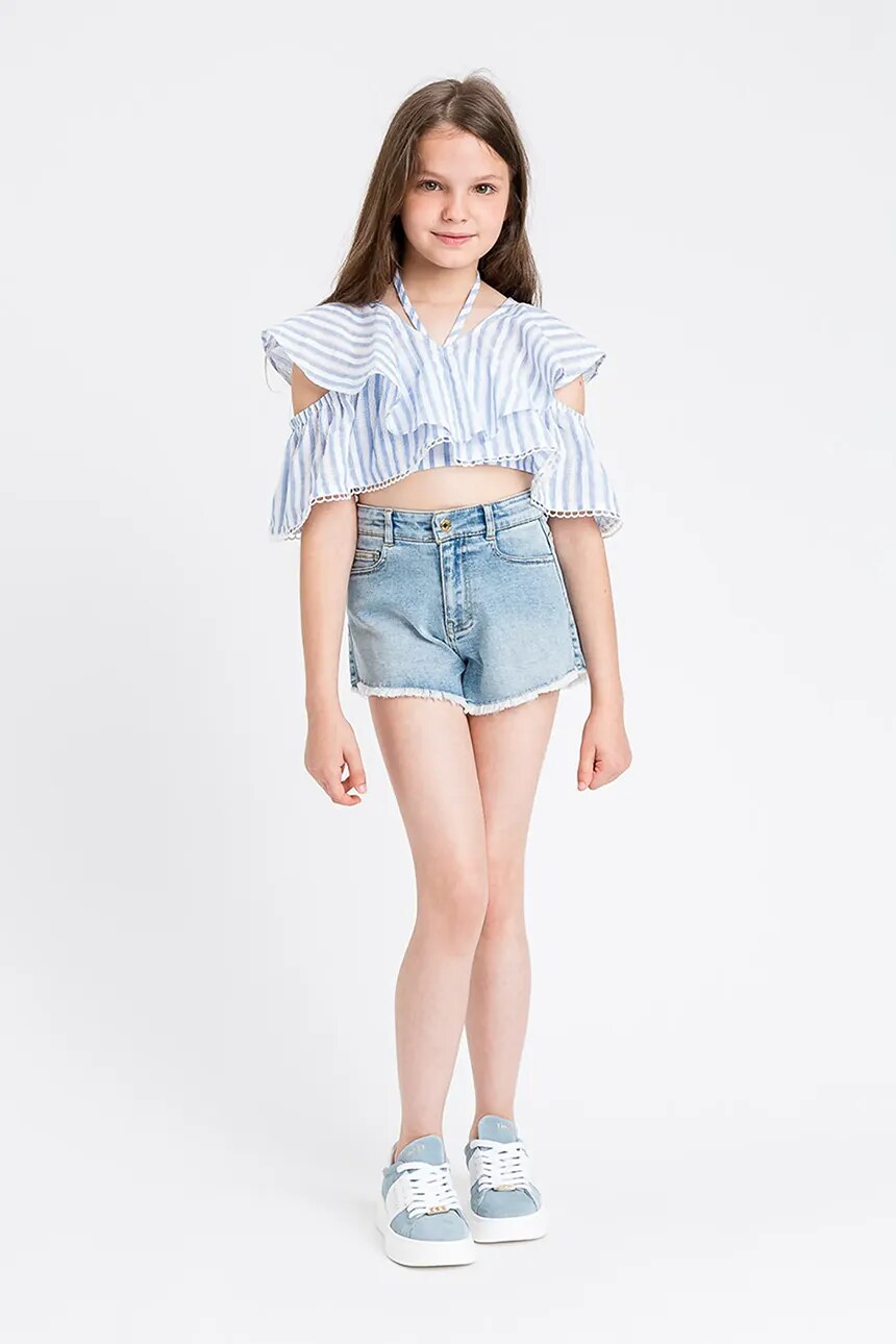 Детская хлопковая блузка Twinset, синий
Детская хлопковая блузка Twinset, синий