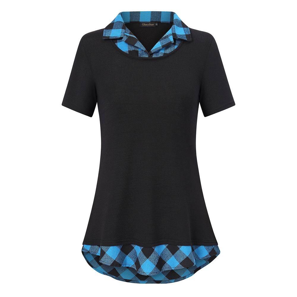 Женские рубашки с длинным рукавом и контрастным воротником, лоскутная рабочая блузка, туники, топы MISSKY, цвет Blue Plaid
Женские рубашки с длинным рукавом и контрастным воротником, лоскутная рабочая блузка, туники, топы MISSKY, цвет Blue Plaid