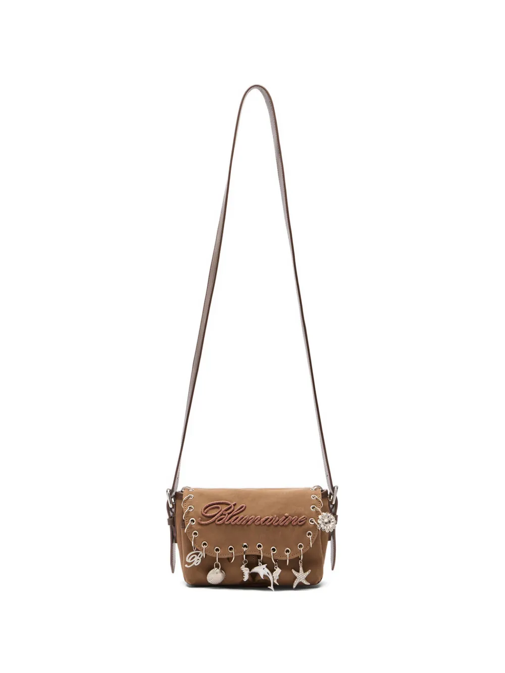 Сумка на плечо с декоративным элементом-брелоком Blumarine, бежевый
Сумка на плечо с декоративным элементом-брелоком Blumarine, бежевый