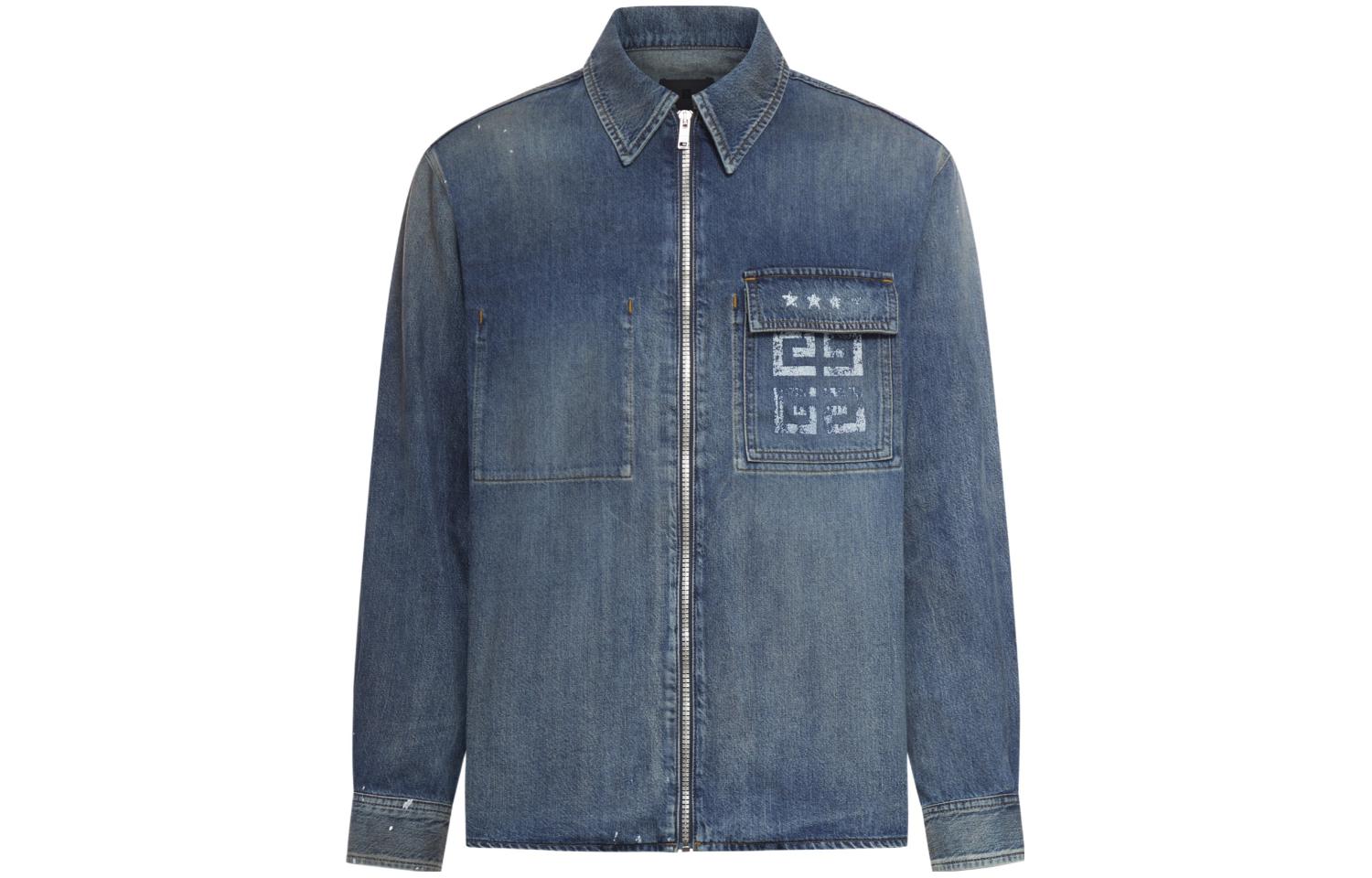 4G Print Zipped джинсовая рубашка Givenchy, синий
4G Print Zipped джинсовая рубашка Givenchy, синий