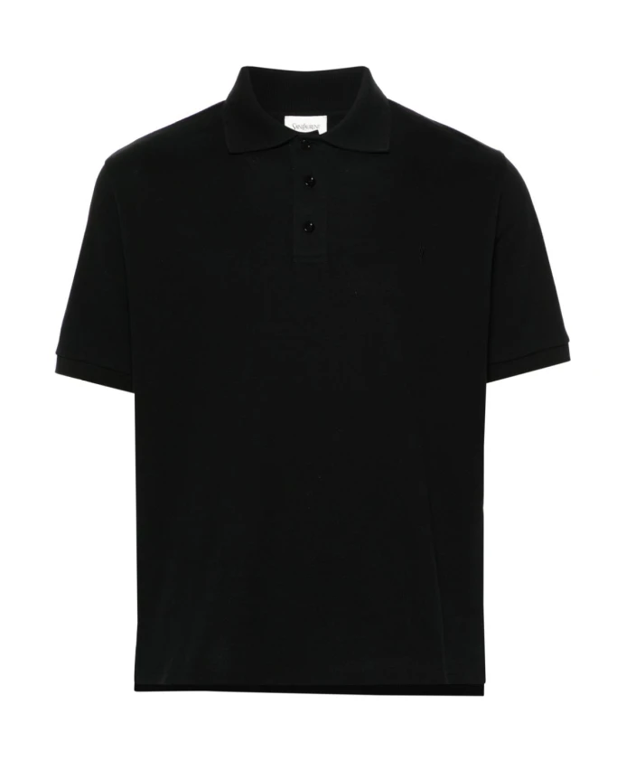 Рубашка Поло с вышитым логотипом Saint Laurent, черный
Рубашка Поло с вышитым логотипом Saint Laurent, черный