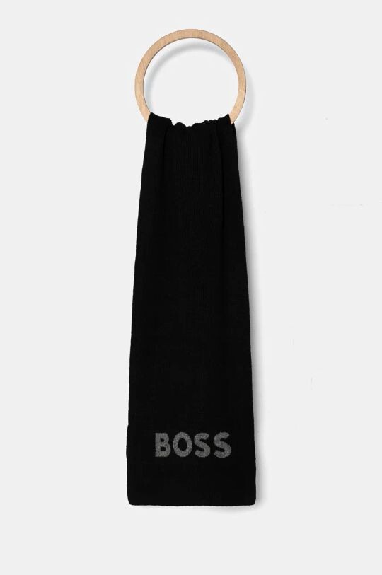 Шарф из смесовой шерсти Boss, черный
Шарф из смесовой шерсти Boss, черный