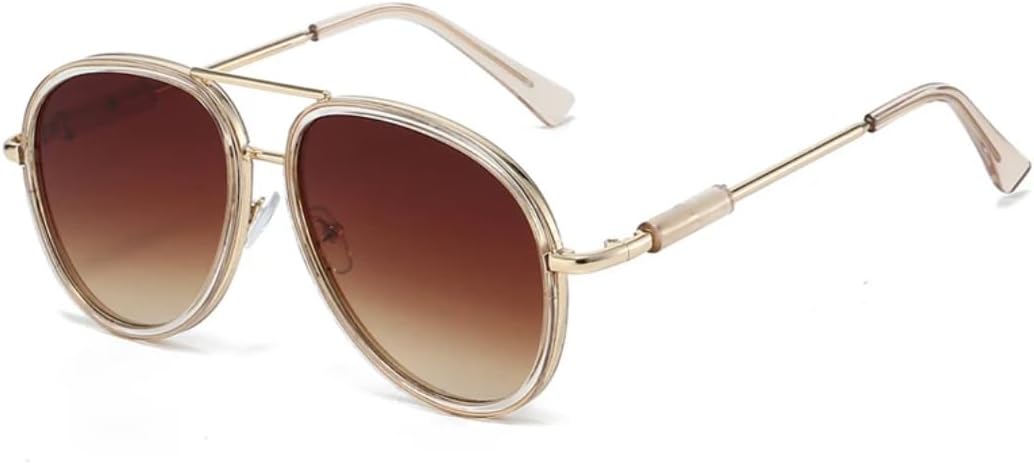 Модные мужские солнцезащитные очки с двойной перемычкой, защита от УФ-излучения UV400, винтажные солнцезащитные очки с градиентным зеркальным покрытием, модные женские солнцезащитные очки TVTBBVV, Champagne Tea
Модные мужские солнцезащитные очки с двойной перемычкой, защита от УФ-излучения UV400, винтажные солнцезащитные очки с градиентным зеркальным покрытием, модные женские солнцезащитные очки TVTBBVV, Champagne Tea